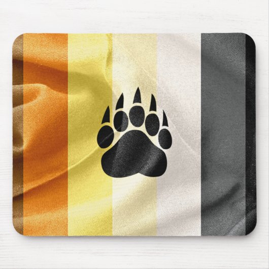 Muismat Gay Beer Pride Flag en Paw (Voorkant)