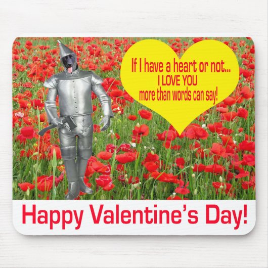muismat. Gelukkige Valentijnsdag. black lab / tin Muismat (Voorkant)