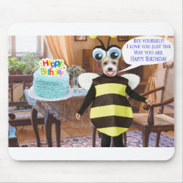 muismat. Gelukkige Verjaardag. bijenhond Muismat