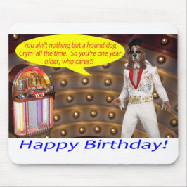 muismat. Gelukkige Verjaardag. Elvis/hond Muismat