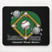 Muismat groene Baseball Cartoon (Voorkant)