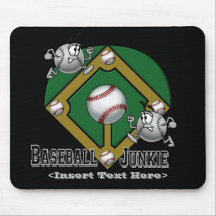 Muismat groene Baseball Cartoon