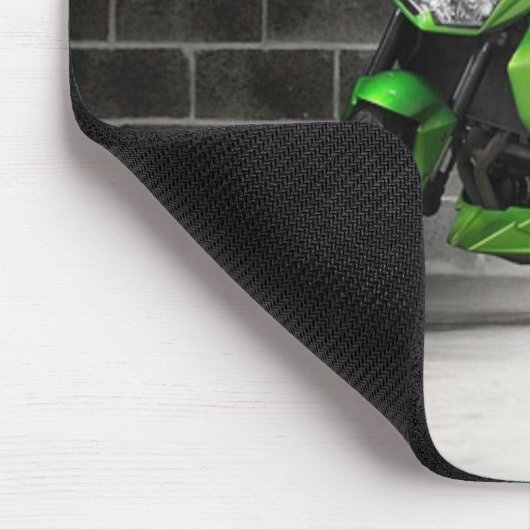 Muismat groene motorfiets (Hoek)