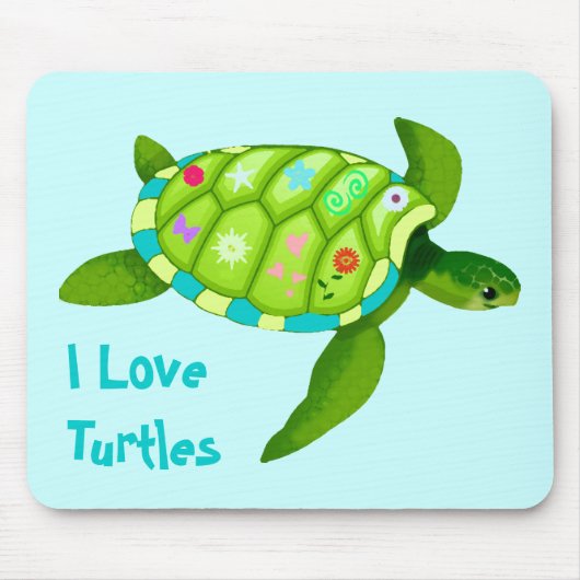 Muismat groene schildpad (Voorkant)