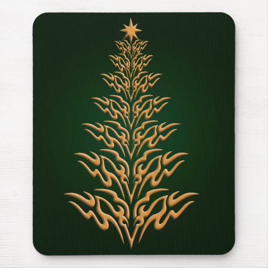 Muismat Groene stijlvolle kerstboom (Voorkant)