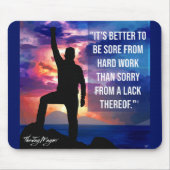 Muismat "hard werken" (Voorkant)