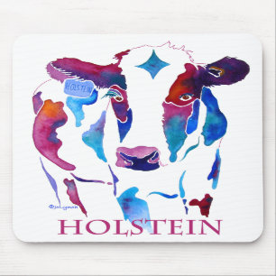 Muismat Holstein Cow in het Paars en Blauwen