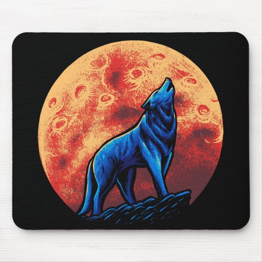 Muismat Howling Wolf en Blood Moon (Voorkant)