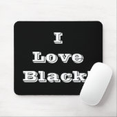 Muismat I Love Black (Met muis)
