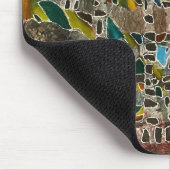 Muismat in bruin blauw grijs & groen (Hoek)