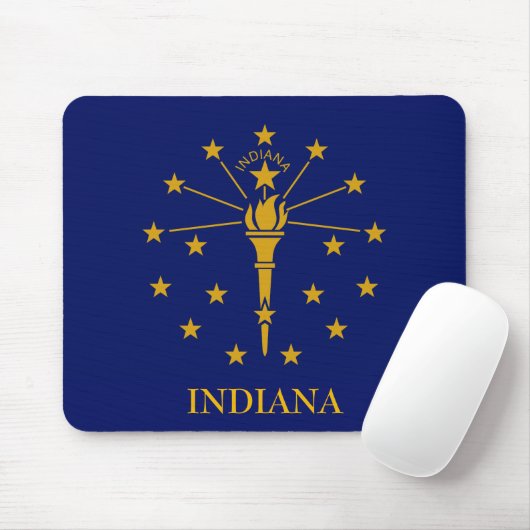 MUISMAT INDIANA State Flag Customize Text (Met muis)