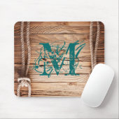 Muismat Initiaal landenduizend hout (Met muis)