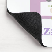 Muismat Initiaal plus naam en blokontwerp (Hoek)