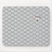 Muismat Japanse Maneki Neko en SeigaihaPattern (Voorkant)