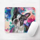 Muismat 'Joy' Boston Terrier Dog Art (Met muis)
