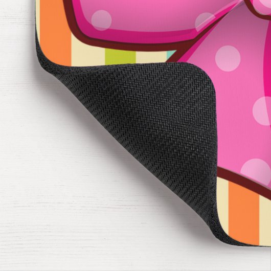 Muismat  kleurrijke boog en Stripes Girlie (Hoek)