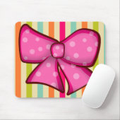 Muismat  kleurrijke boog en Stripes Girlie (Met muis)