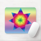 Muismat - kleurrijke ster (Met muis)