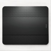 Muismat koolstofvezel door as in zwart (Voorkant)