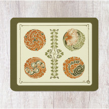 Muismat kunstdecodesign lefpatroon