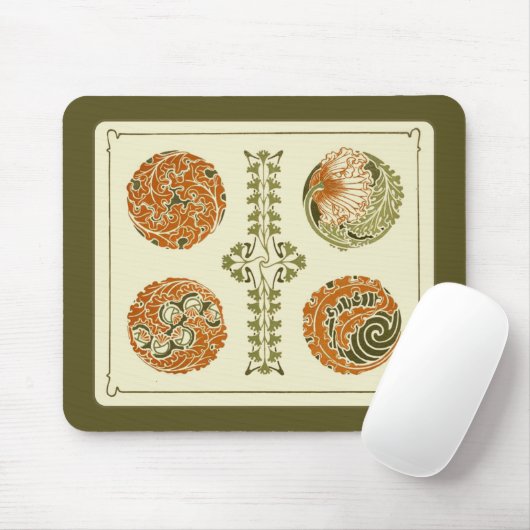 Muismat kunstdecodesign lefpatroon (Met muis)