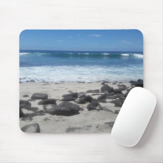 Muismat Lava Rock Beach Ocean Waves (Met muis)