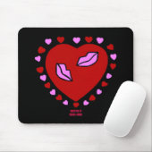 Muismat loffelijk hart Kisses (Met muis)