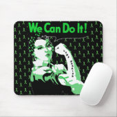 Muismat Lymeziekte bewustzijn "We Can Do It" (Met muis)