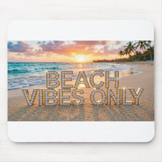 Muismat met alleen strandvibes (Voorkant)