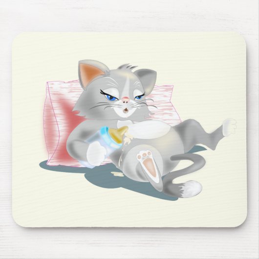 Muismat met Baby Kitten (Voorkant)