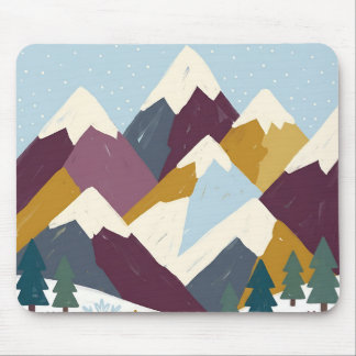 Muismat met bergtop - Folk Art Design