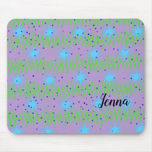 Muismat met blauw Star-ontwerp (Voorkant)