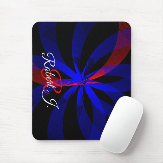 Muismat met Blauwebes Kleuraccent Geometrisch (Met muis)