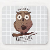 Muismat met Caffeine Owl Grid (Voorkant)