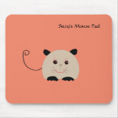 Muismat met Cute Illustrated Mouse (Voorkant)