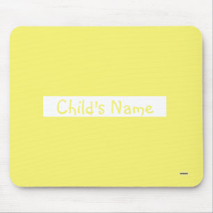 Muismat met de Naam van het Kind Geel HAMbWG