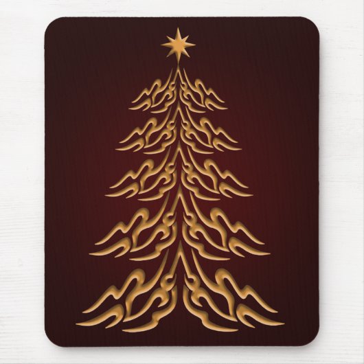 Muismat met de rode kerstboom (Voorkant)