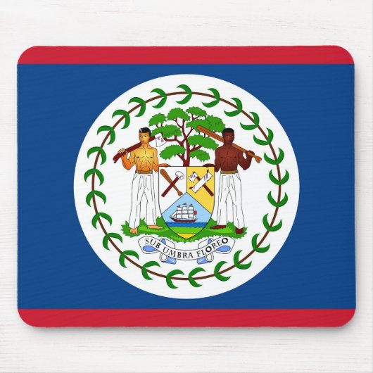 Muismat met de vlag van Belize (Voorkant)