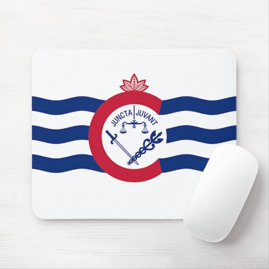 Muismat met de vlag van Cincinnati, Ohio (Met muis)