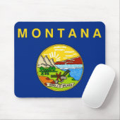Muismat met de vlag van de staat Montana - VS (Met muis)