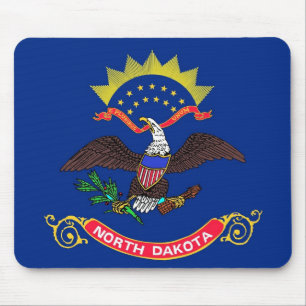 Muismat met de vlag van de staat North Dakota - VS