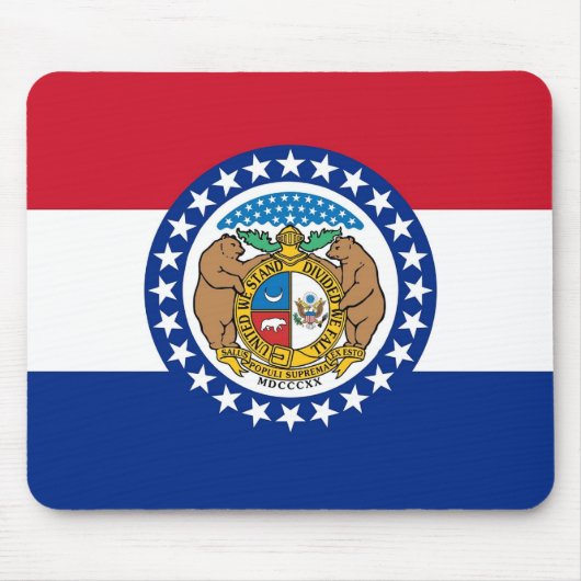 Muismat met de vlag van Missouri State - Verenigde (Voorkant)
