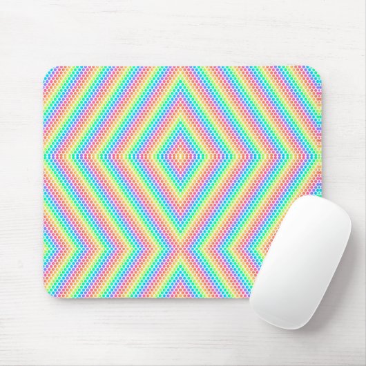 Muismat met een kleurrijk, psychedelisch ontwerp (Met muis)