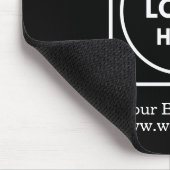 Muismat met eigen logo | Zwart zakelijk bedrijf (Hoek)