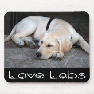 Muismat met gele Labrador Retriever Puppy Hond