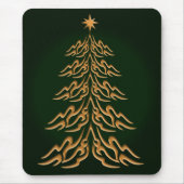 Muismat met groene kerstbomen (Voorkant)