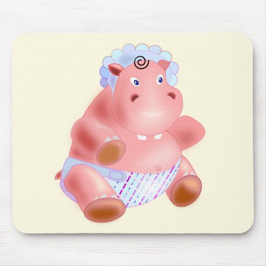 Muismat met Happy Baby Hippo (Voorkant)