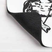 Muismat met houtbadge Ax-n-Log (Hoek)