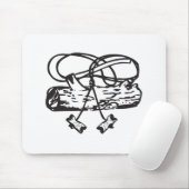 Muismat met houtbadge Ax-n-Log (Met muis)