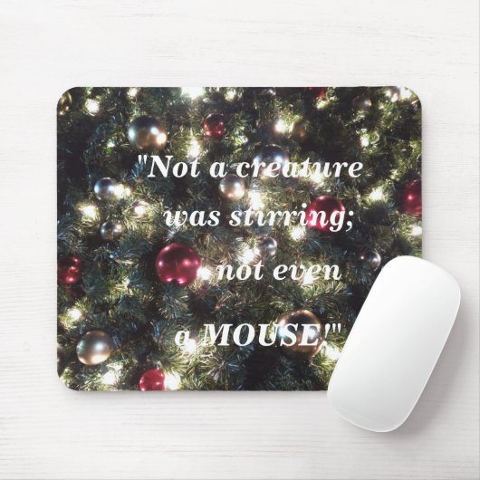 Muismat met kersthumor. (Met muis)